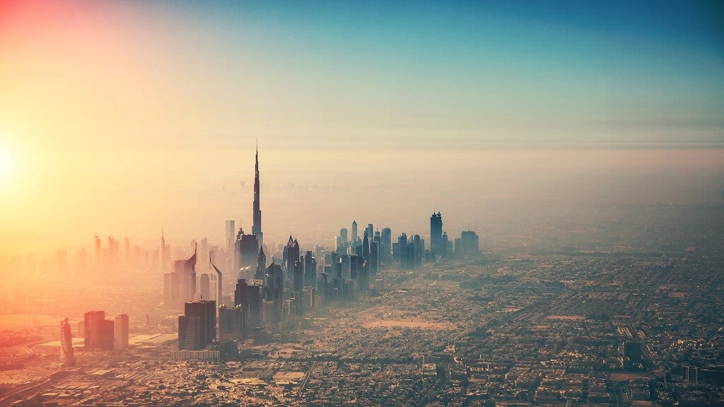 dubai at sunset