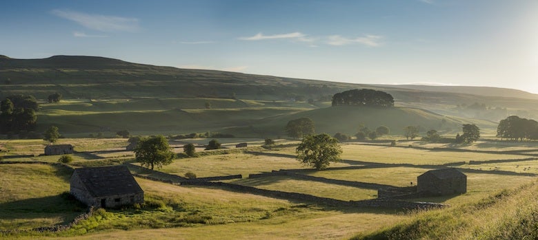 A panoramic view of Wensleydale, North Yorkshire