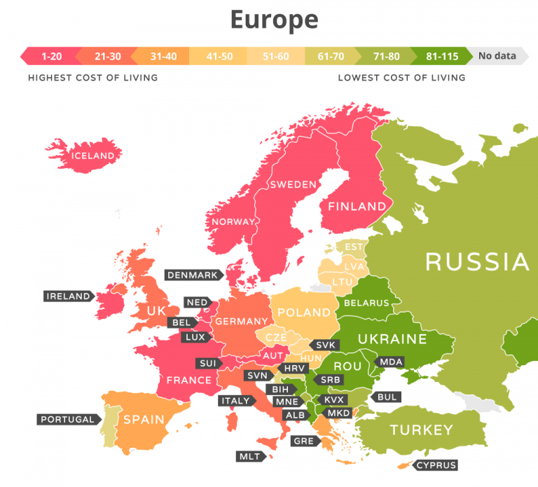 Cost of Living Around The World | MoveHub