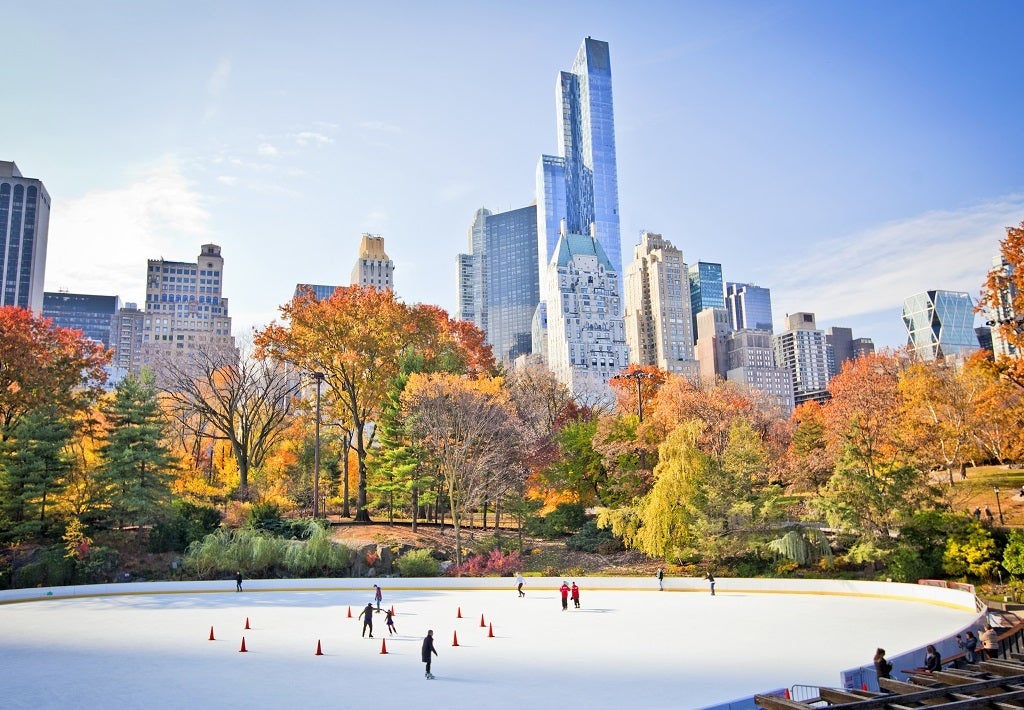 Ice skating in New York