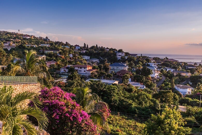 Kingston in Jamaica at sunset