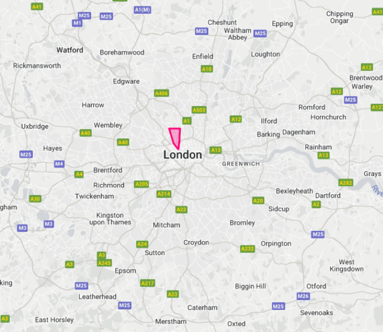 gibraltar area compared to london area