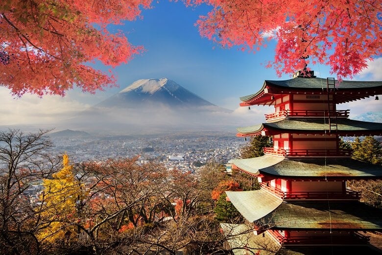 Japan A view of Mount Fuji in Japan