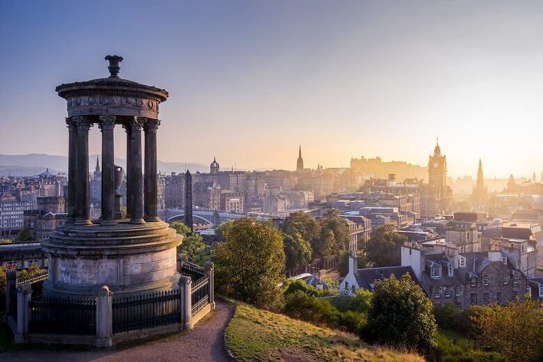 Edinburgh city view from Calton Hill